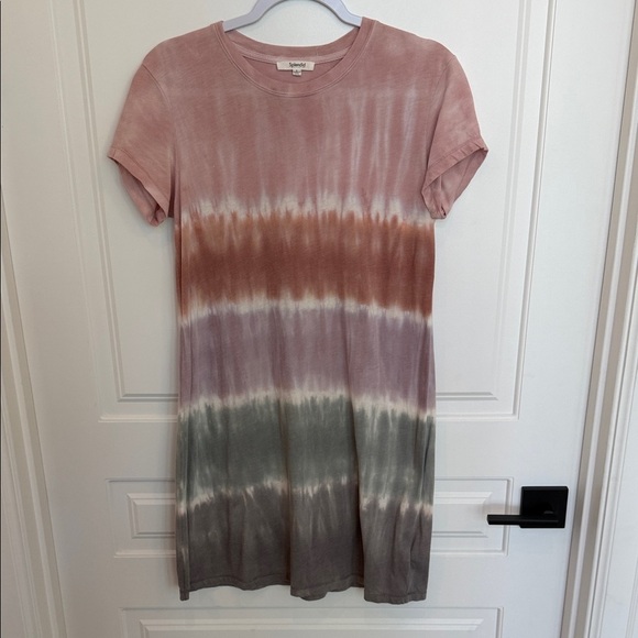 Splendid Dresses & Skirts - Splendid Tie-Dye Mini Dress in Pink and Green